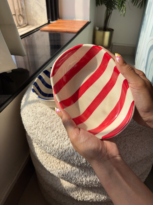Candy Striped Snack Bowls – Handcrafted & Kawaii-Inspired