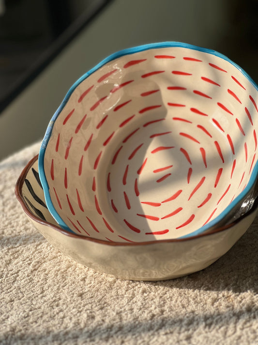 Artful Serve Medium Bowl – Abstract Design