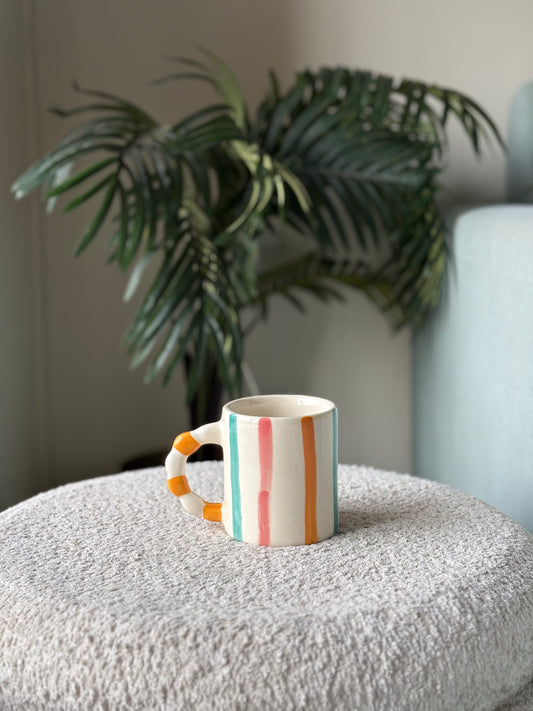 Bubble Pop Mug – Multicolour Stripes Edition