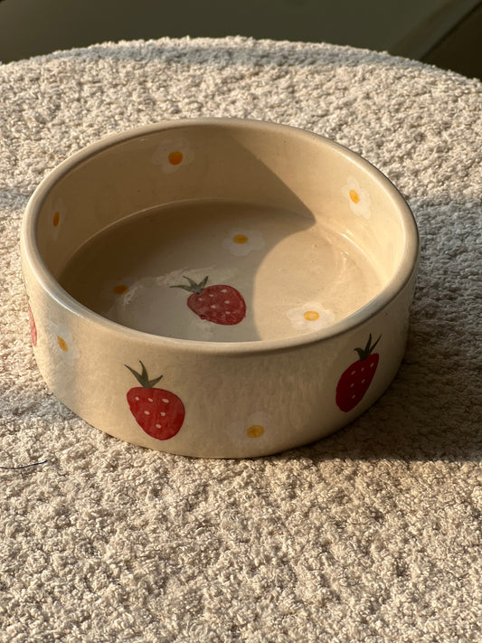 Strawberry Delight Breakfast Bowl – Small Ceramic Bowl