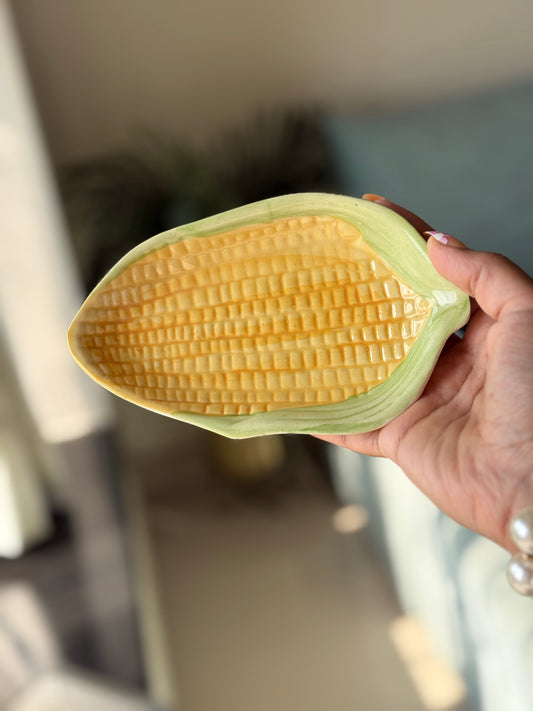 Corn Charm Snack Plate – Cute & Quirky Handmade Dish for Snacks