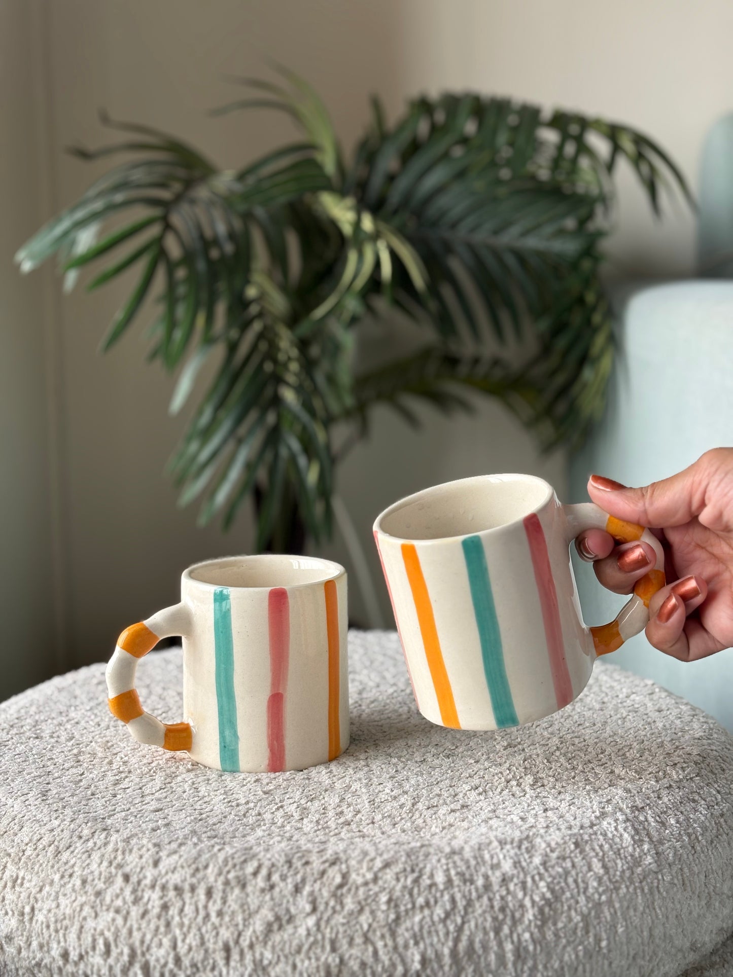 Bubble Pop Mug β Multicolour Stripes Edition