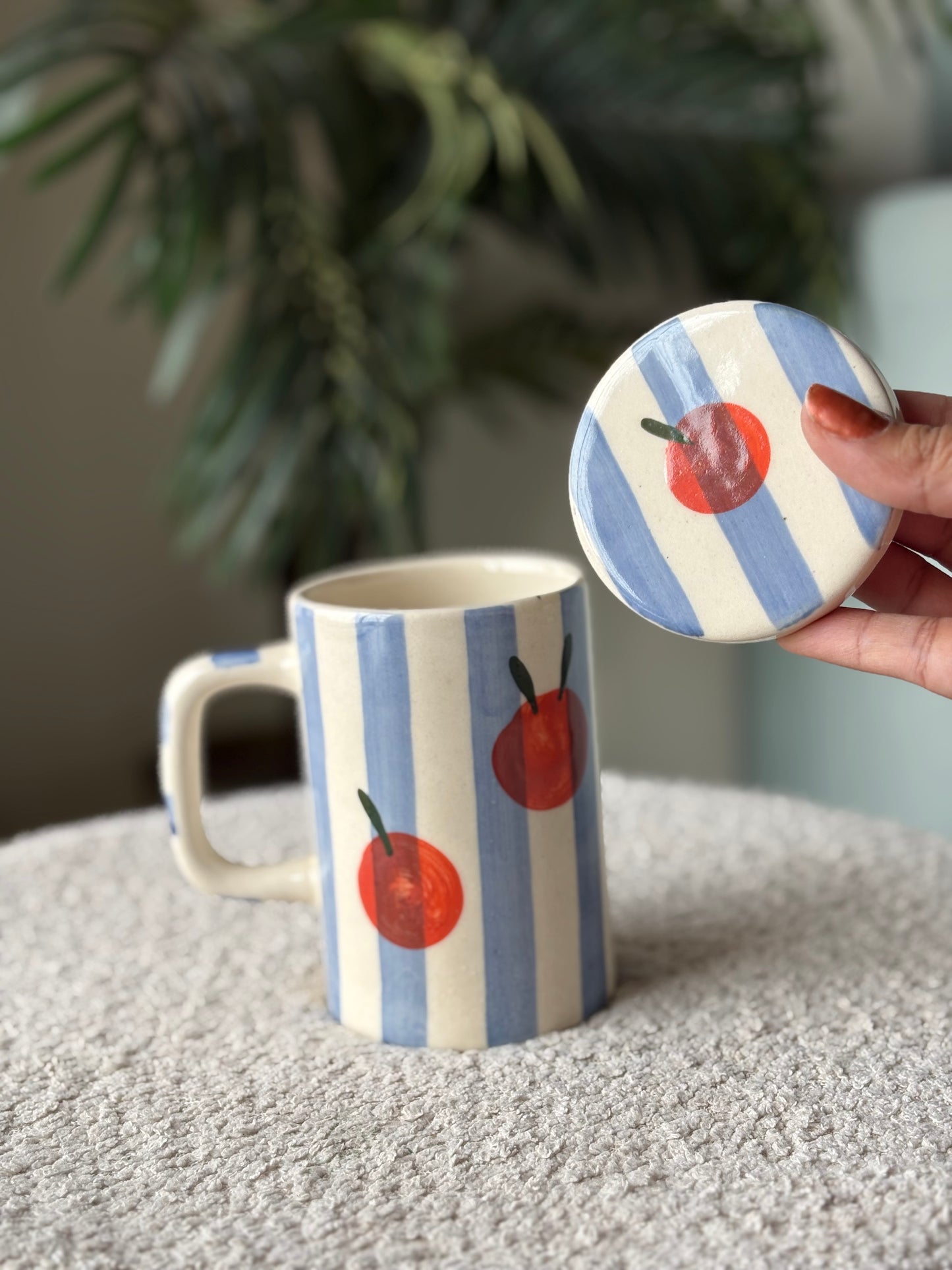 Berry Cute & Totally Zesty Mug Set | His & Her Ceramic Mugs with Lids β 450 ML | Perfect Couple, Christmas & Housewarming Gift