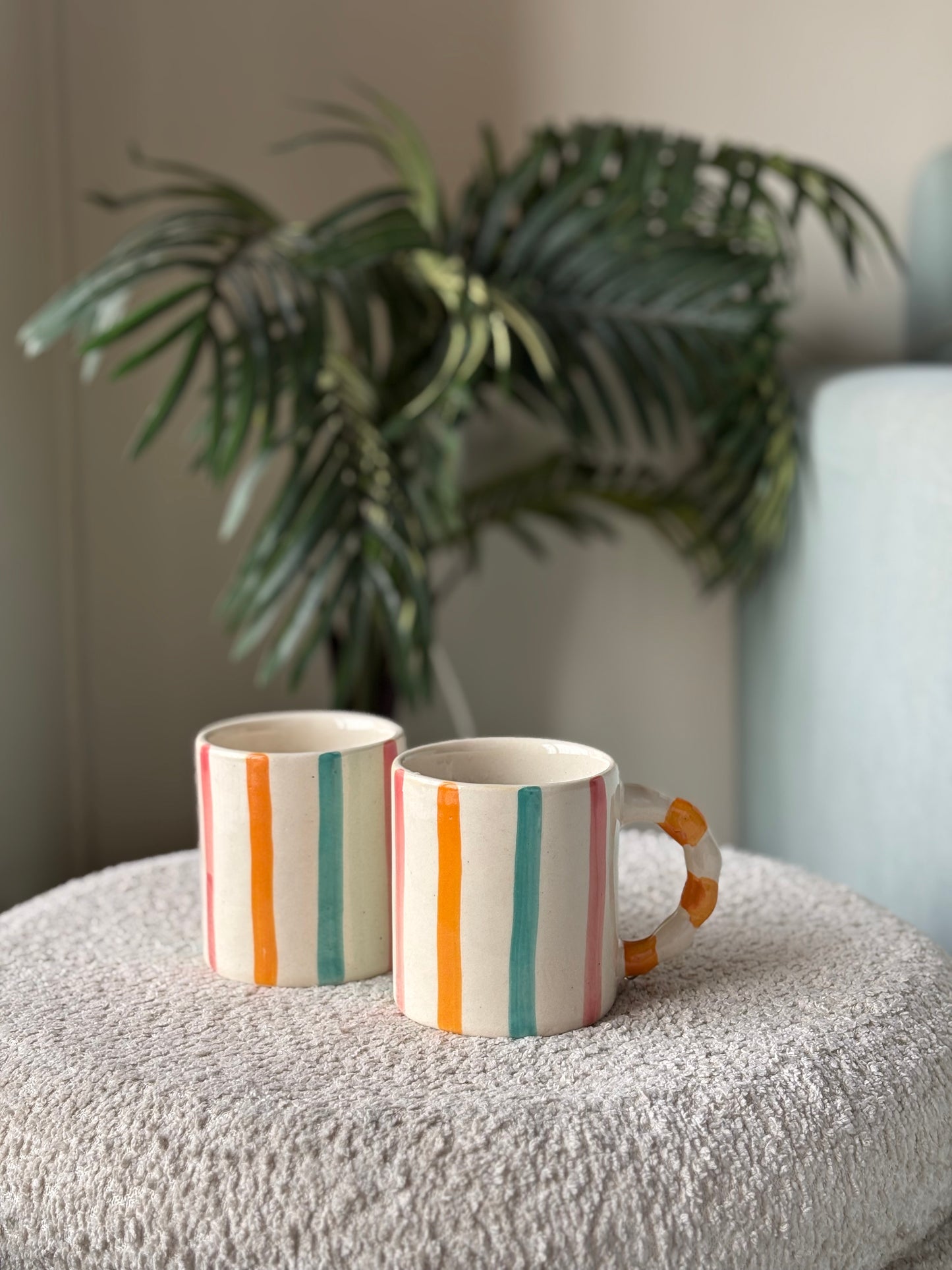 Bubble Pop Mug β Multicolour Stripes Edition