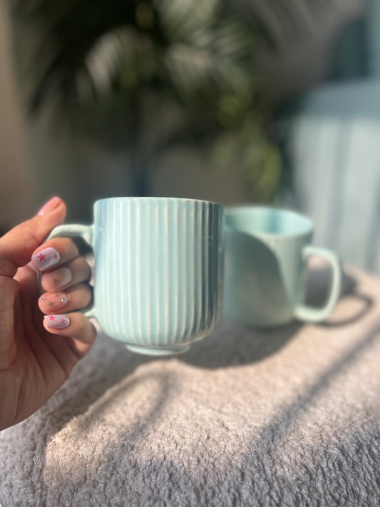 Mint Dream Mugs - Stylish Ceramic Mugs with High Shine Glaze