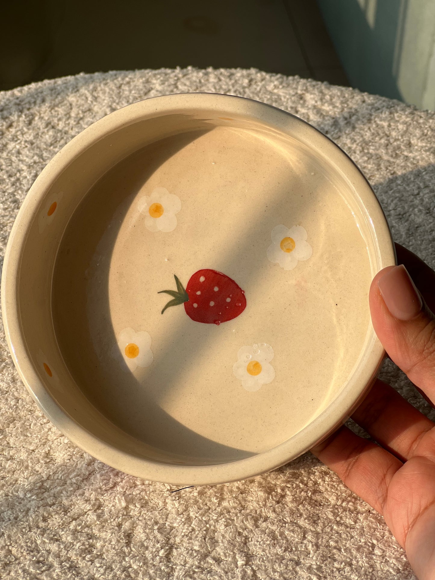Strawberry Delight Breakfast Bowl – Small Ceramic Bowl
