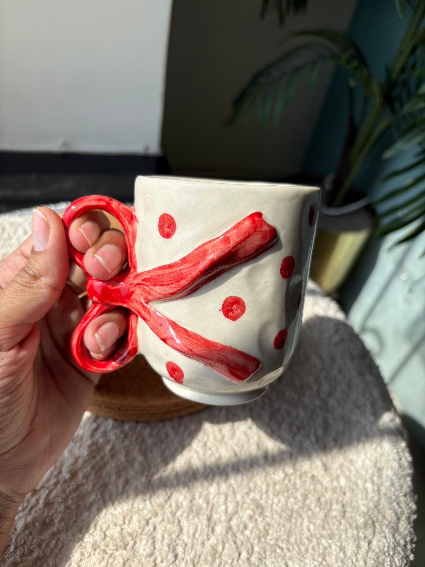 πβ Chic Sips Gift Set β Bow Mug & Striped Snack Bowl