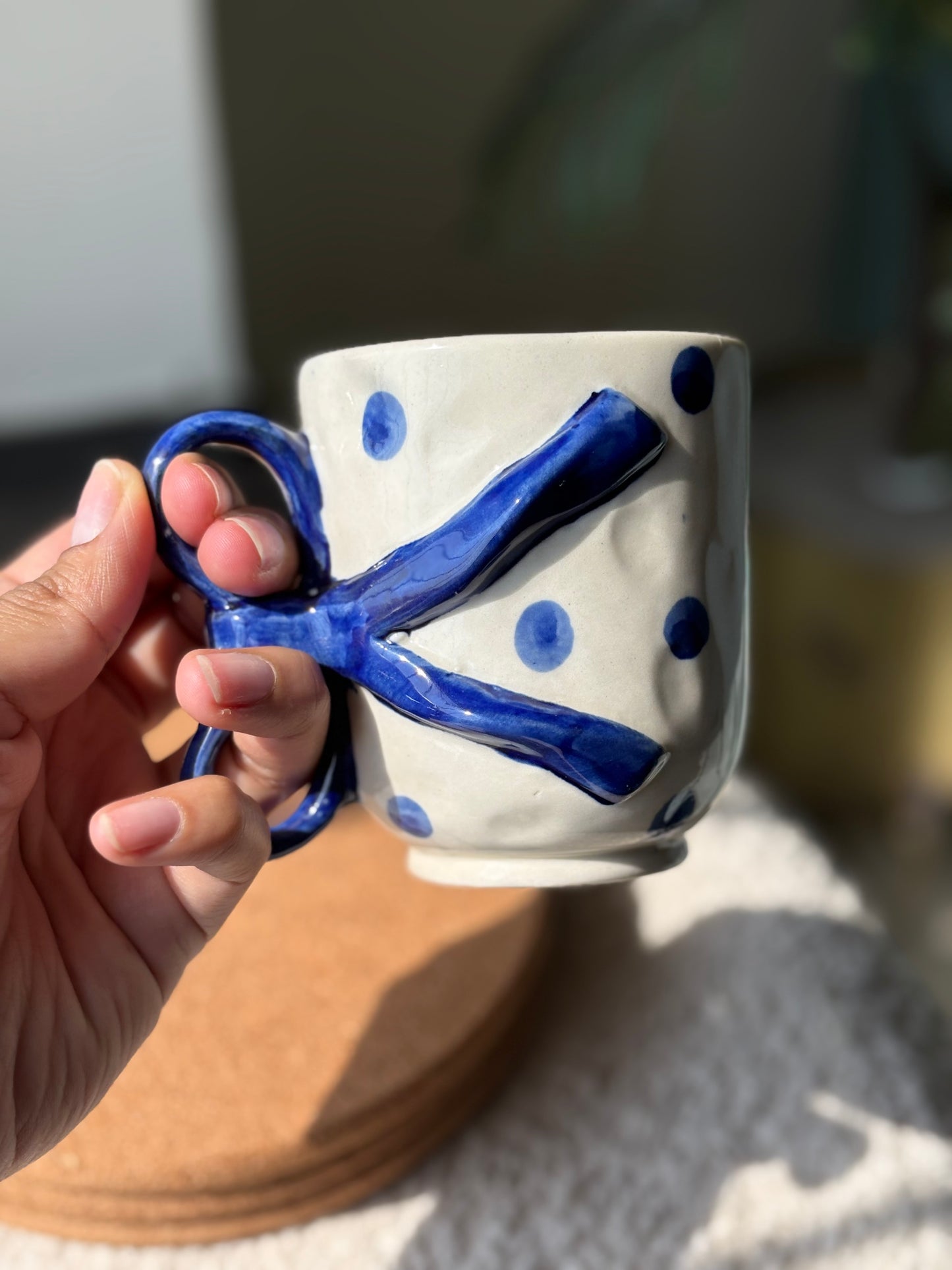 πβ Chic Sips Gift Set β Bow Mug & Striped Snack Bowl