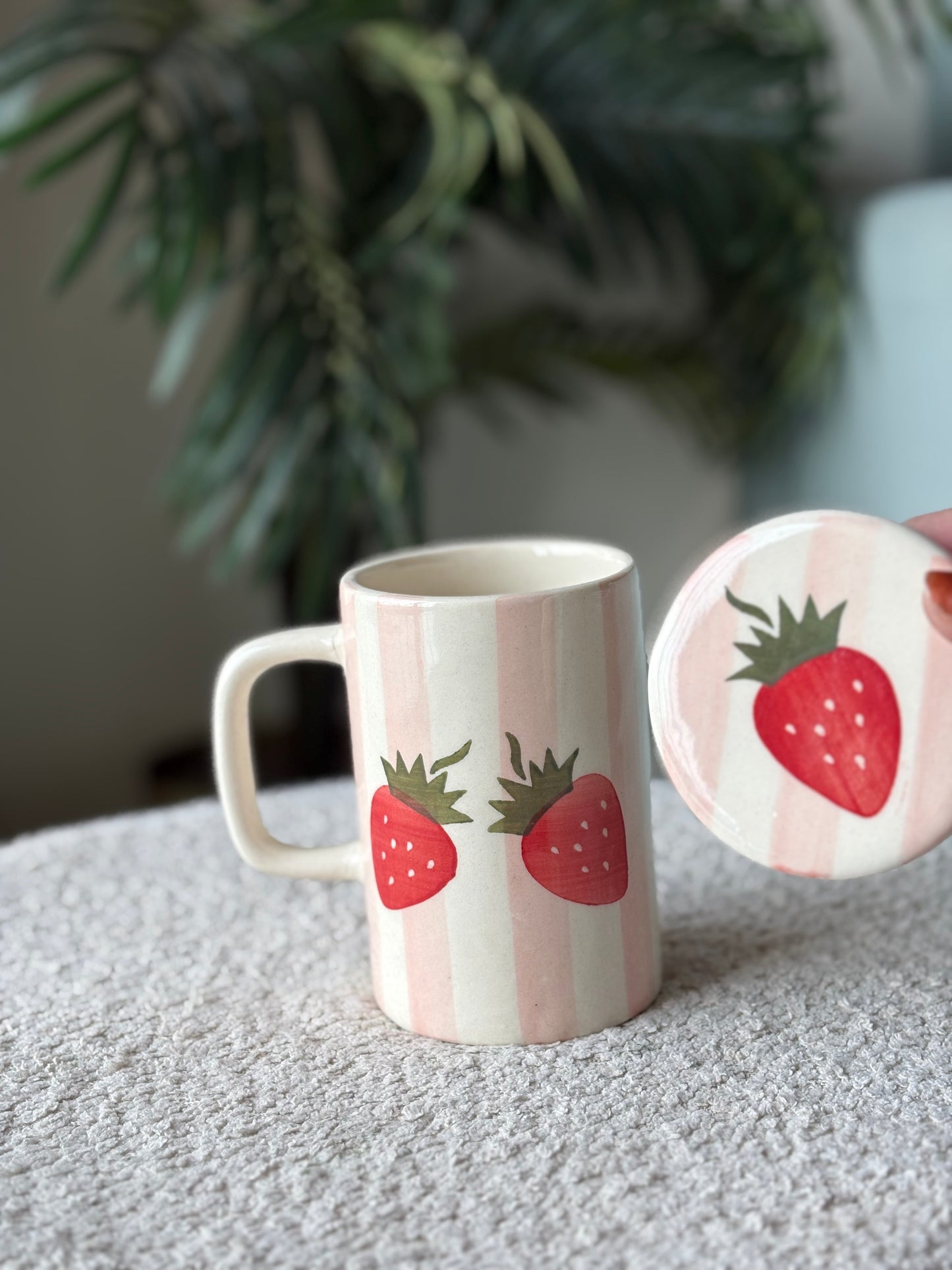 Berry Cute & Totally Zesty Mug Set | His & Her Ceramic Mugs with Lids β 450 ML | Perfect Couple, Christmas & Housewarming Gift