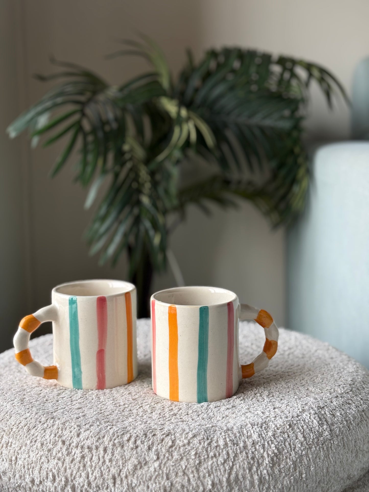 Bubble Pop Mug β Multicolour Stripes Edition