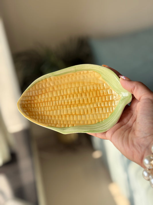 🌽☕ Mom’s Comfort Set – Handmade Mug & Corn-Shaped Snack Plate