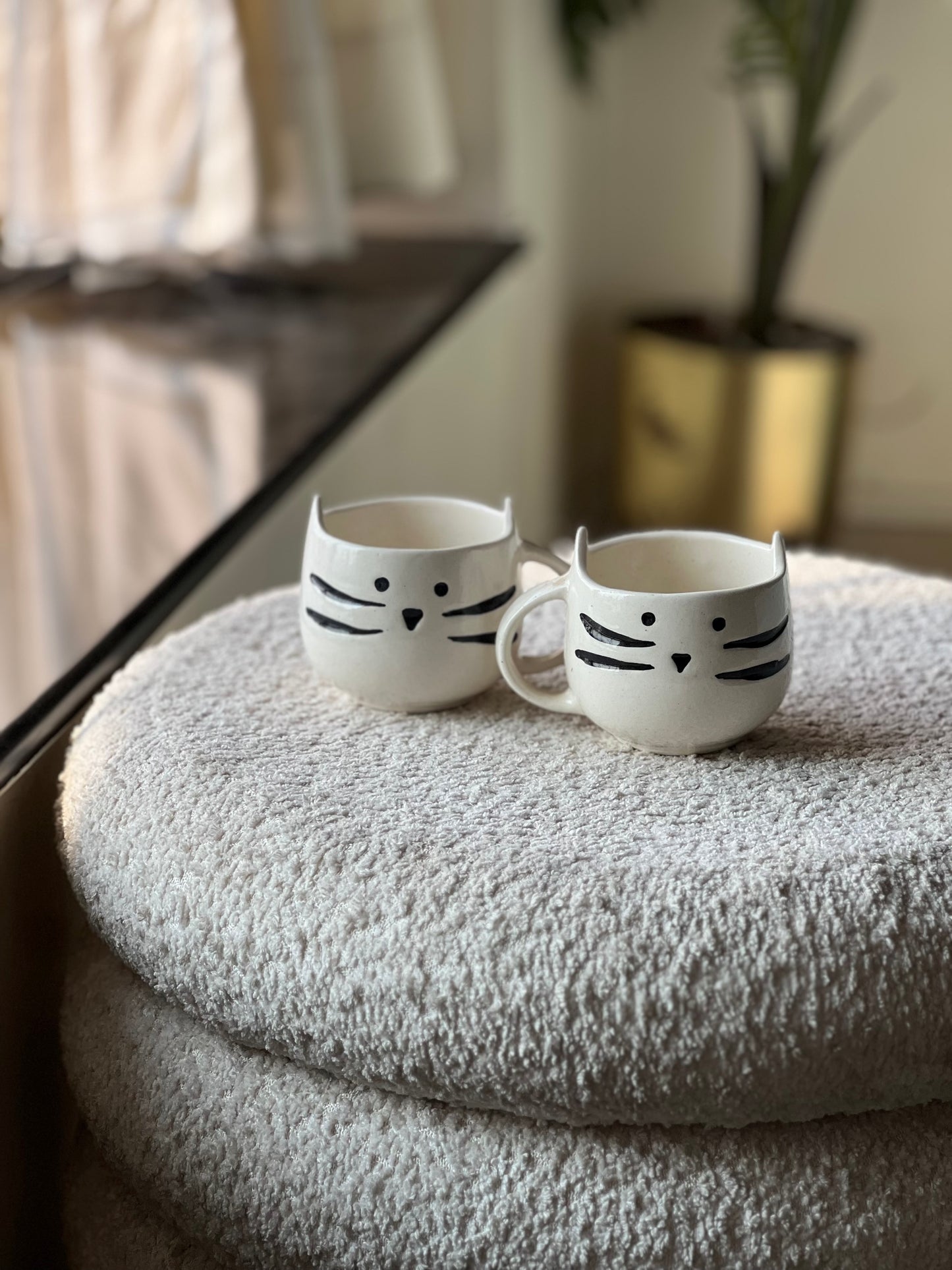 Purrfectly Petite White Cat Mug – Small & Adorable Ceramic Cup