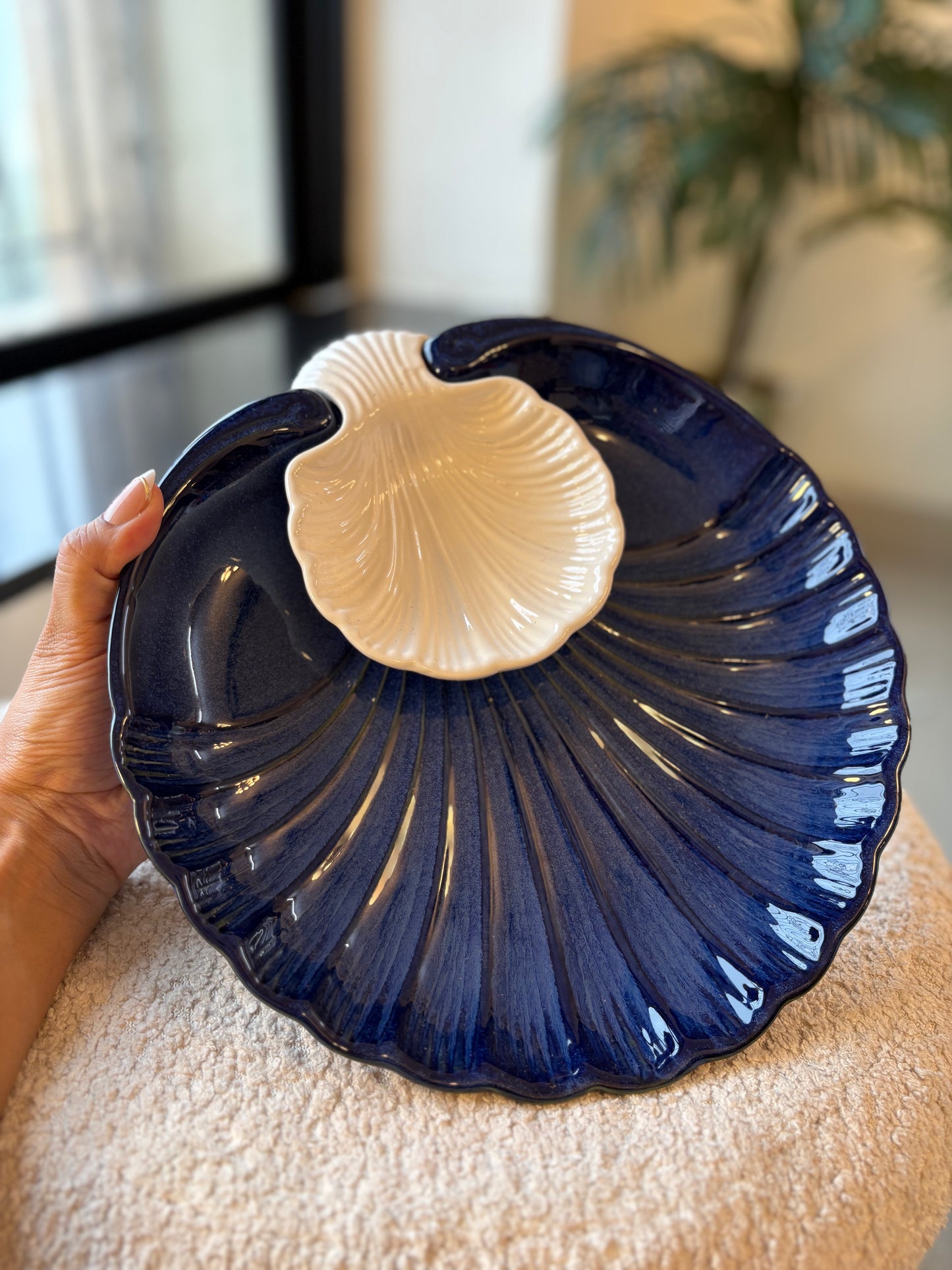 Coastal Charm Shell-Shaped Chips & Dips Platter