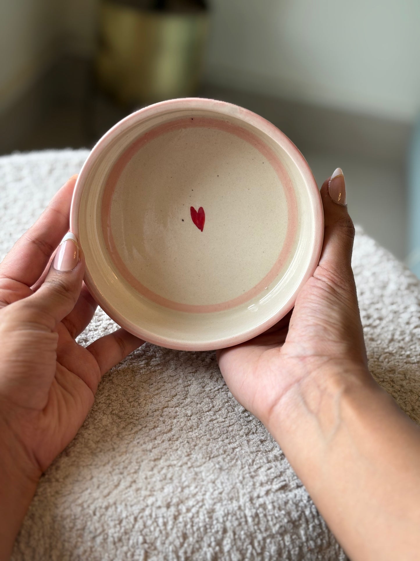 Kawaii Heart Check Bowl snack & breakfast bowl
