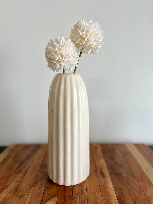 Ribbed Vase - 10 inch