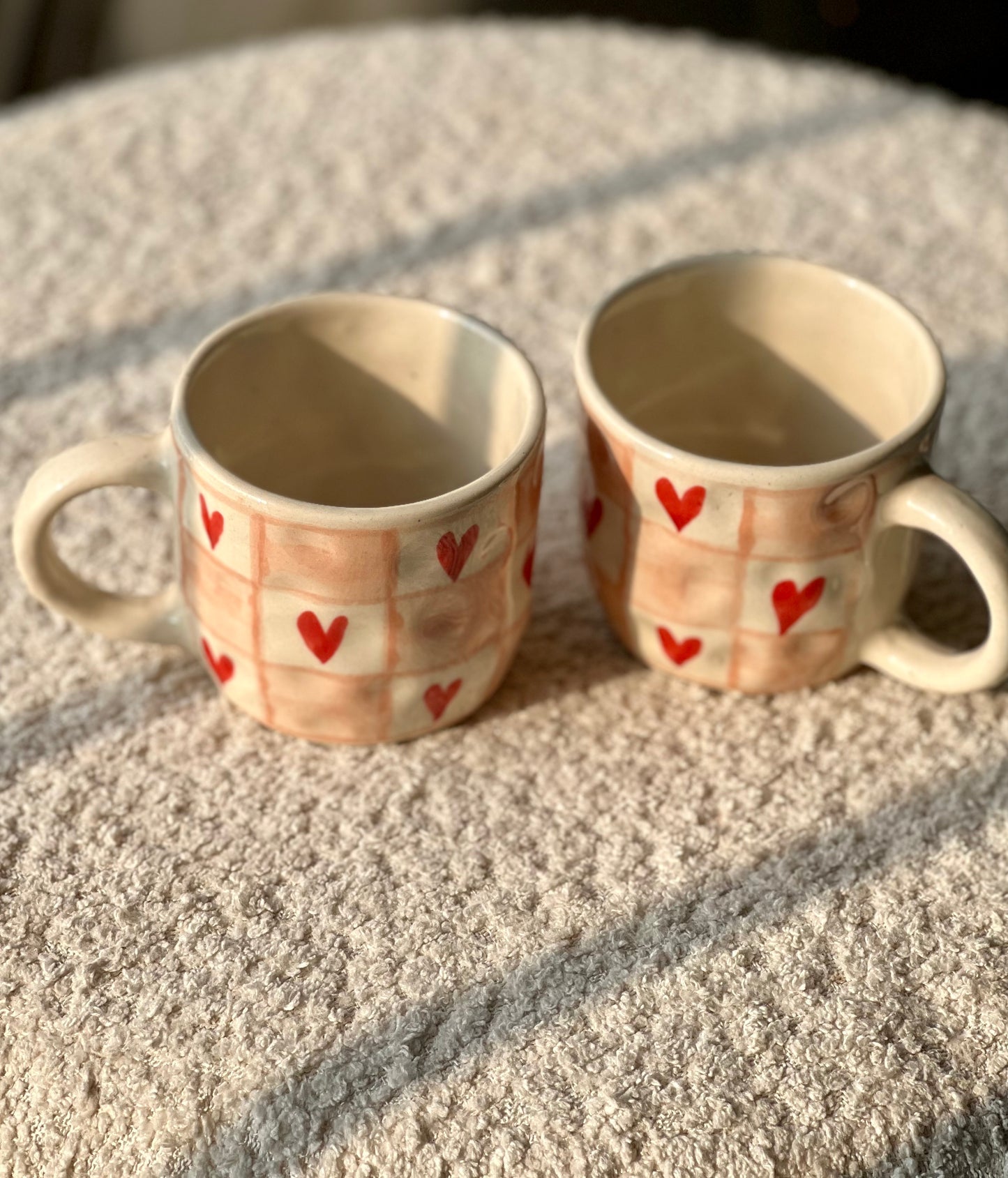 Checkerboard Love Handmade Ceramic Cup